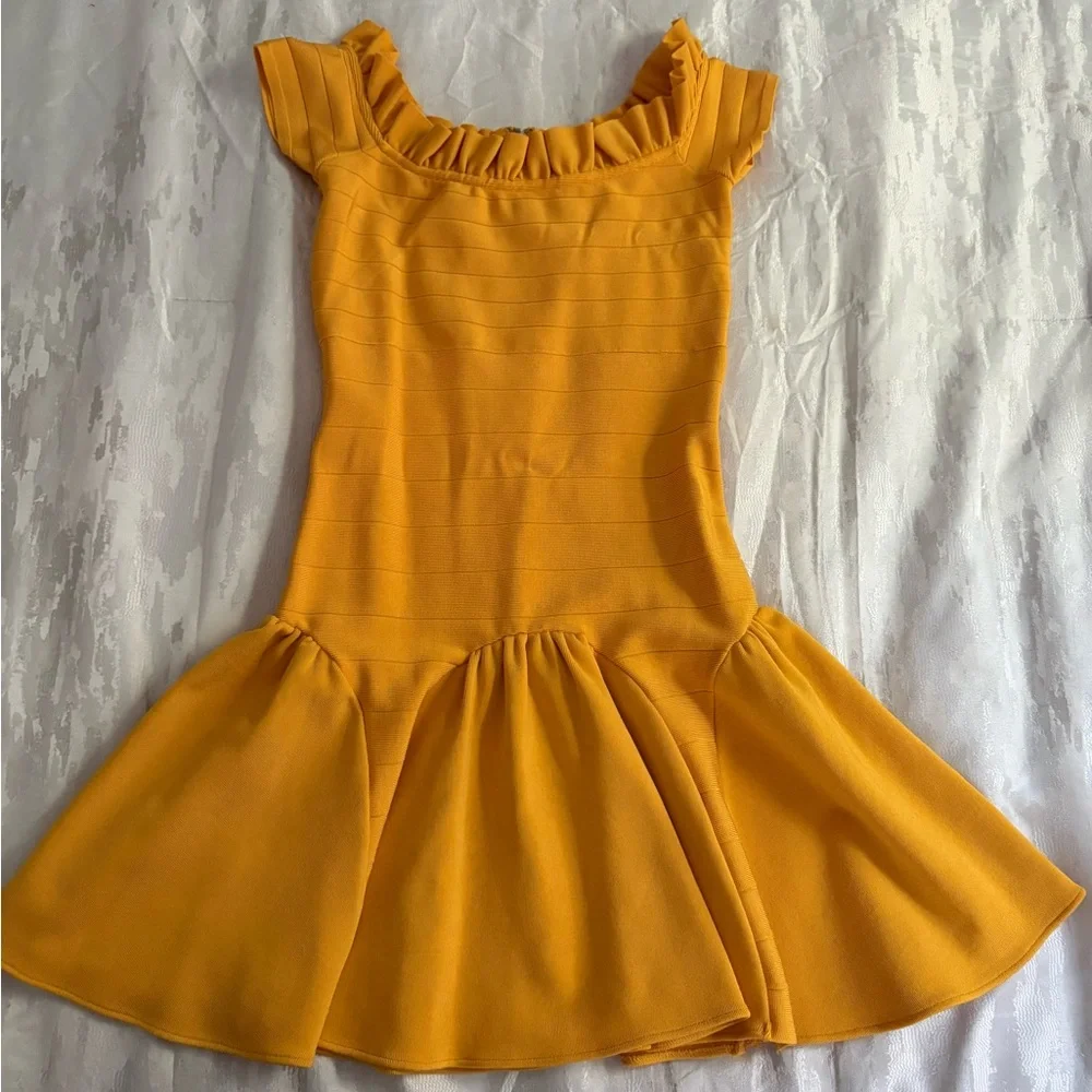 Yellow Ruffled Dress - Picture 1 of 3